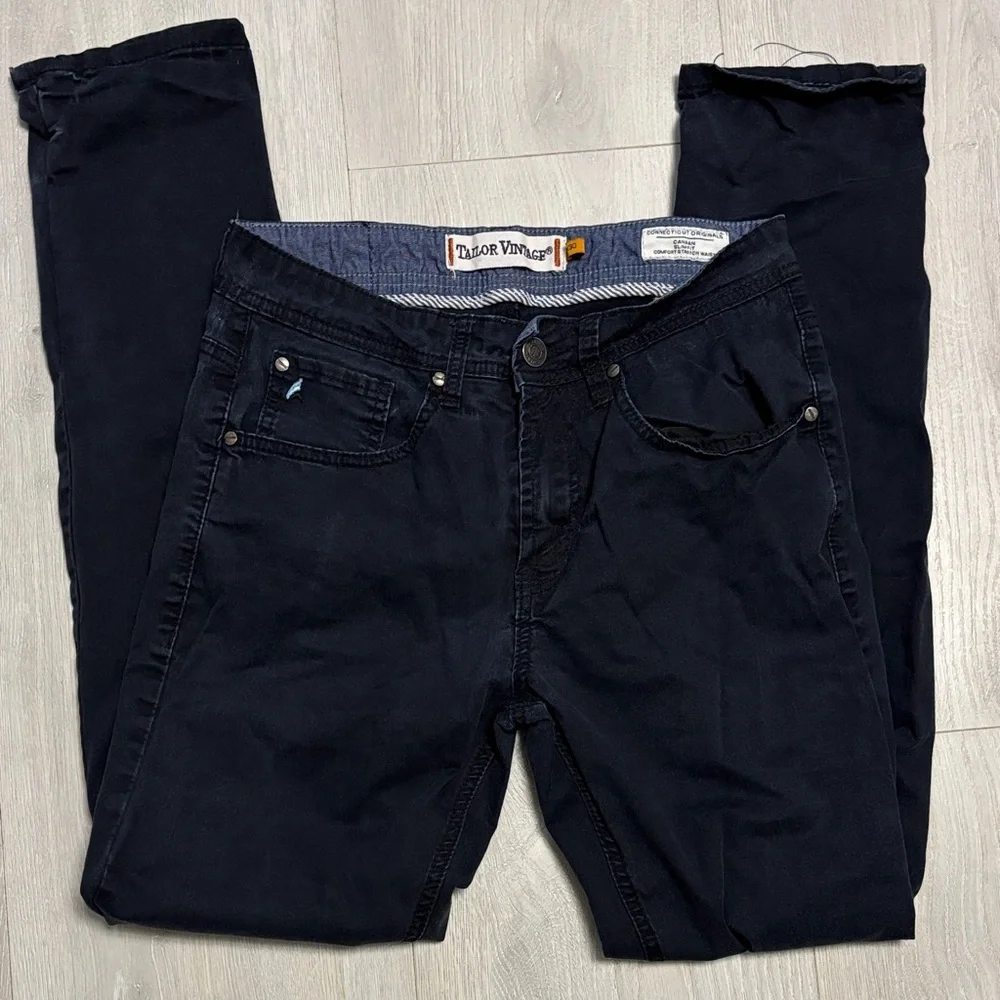 🔥BUNDLESALE 32/30 Tailor Vintage Canaan Slim Fit Comfort Stretch Chinos Pants